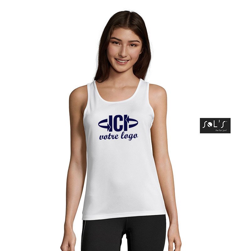 Débardeur SPORTY TT 140g Blanc Femme