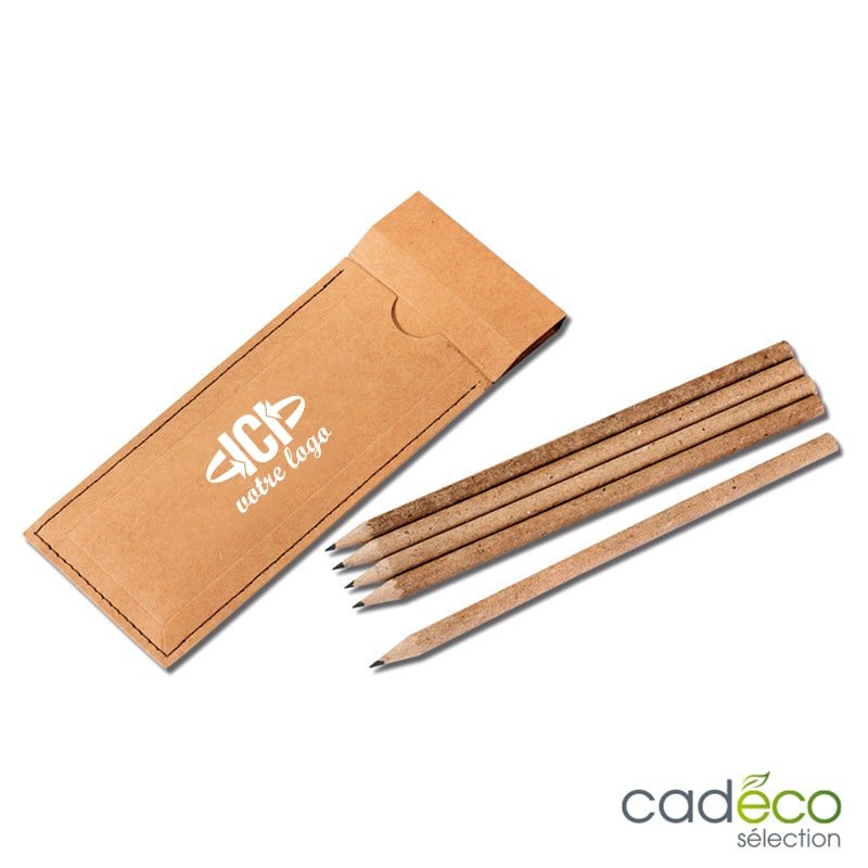 Set 5 crayons à papier recyclés PAPER PEN