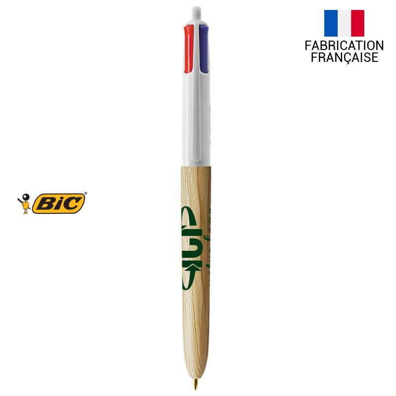 Stylo BIC 4 couleurs WOOD STYLE
