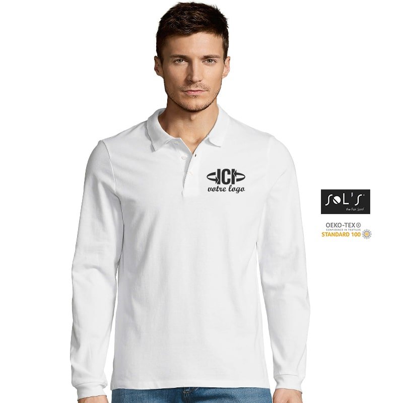 Polo WINTER 210g Blanc Homme