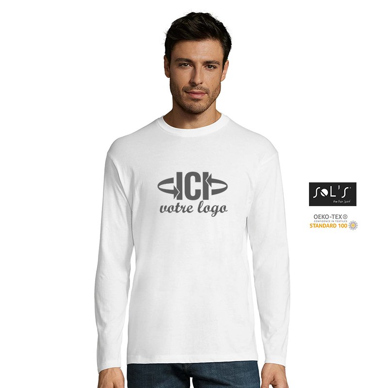 T-shirt manches longues MONARCH Blanc Homme