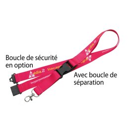 Lanyard sublime détachable