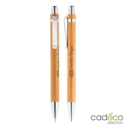 Parure stylo et porte mines en bambou ORINDA