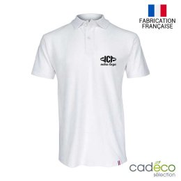 Polo coton bio VATNA 220g Blanc Homme