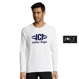 T-shirt manches longues SPORTY 140g Blanc Homme