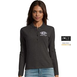 Polo manches longues PODIUM 210g couleur Femme