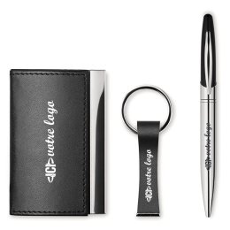 Set stylo, porte-clés et porte-cartes VALVAG